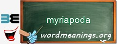 WordMeaning blackboard for myriapoda